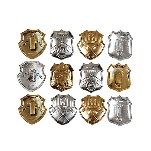 Plastic Fire Chief Badges (Pack of 12)