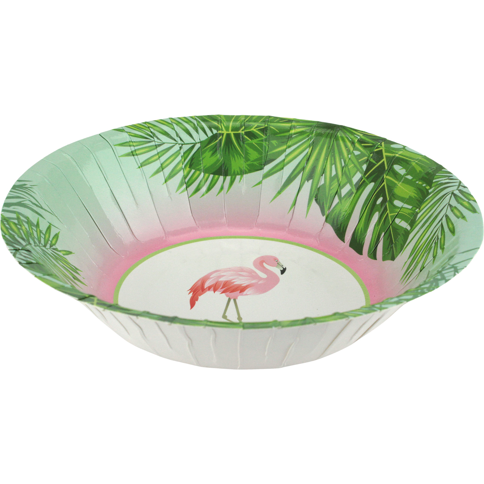 Flamingo Tropicana Small Round Paper Bowls (Pack of 8)
