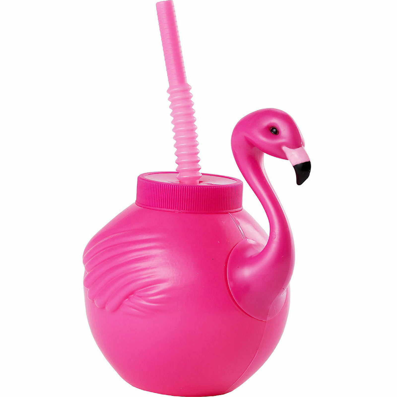 Flamingo Novelty Cup with Straw