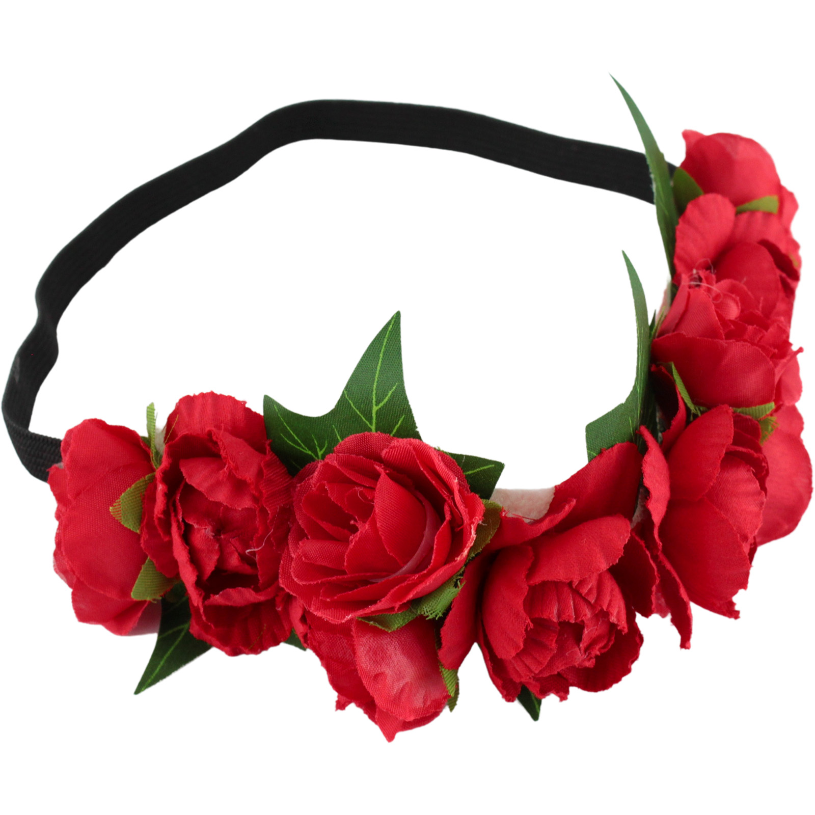 Red Rose Elastic Headband