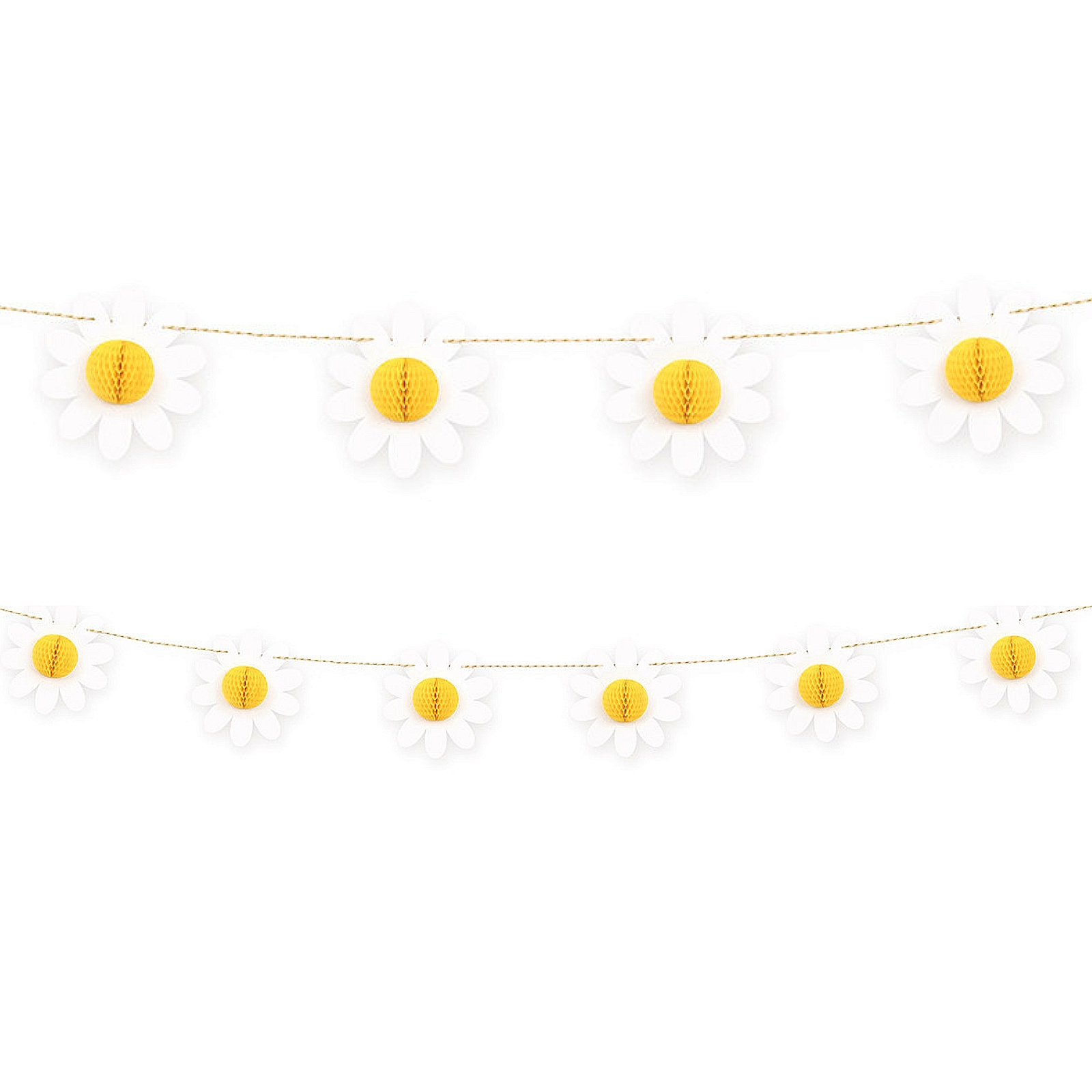 Daisy Honeycomb Garland Banner 