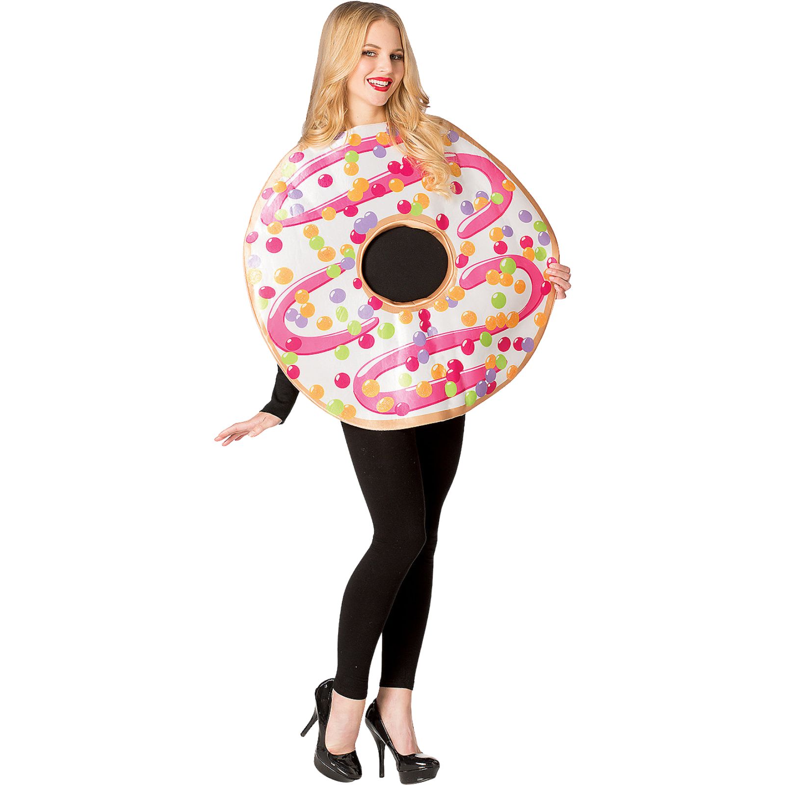 Adult White Frosted Donut Costume One Size 