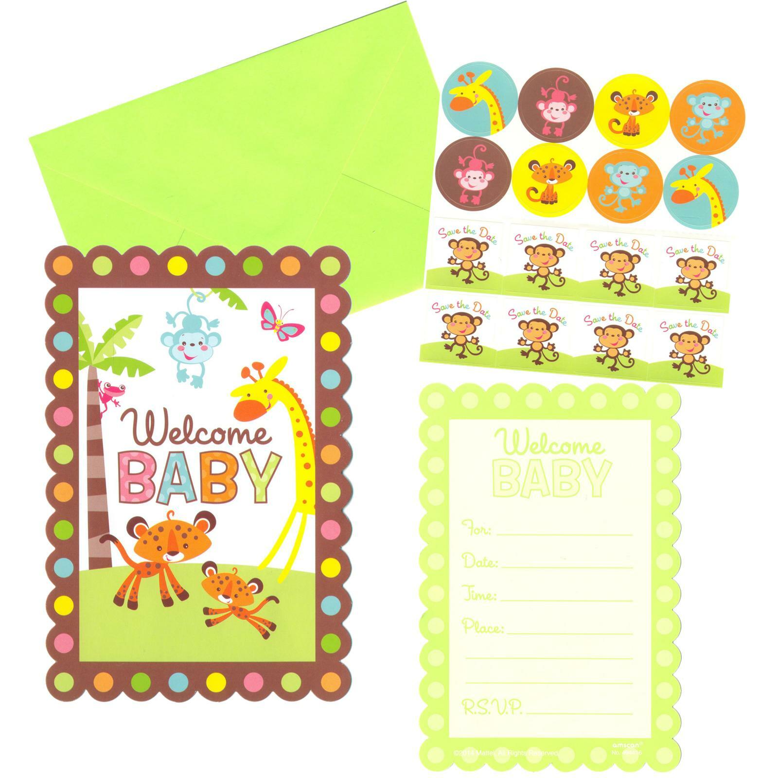 Fisher Price Baby Shower Invitation Set (Pack of 8)