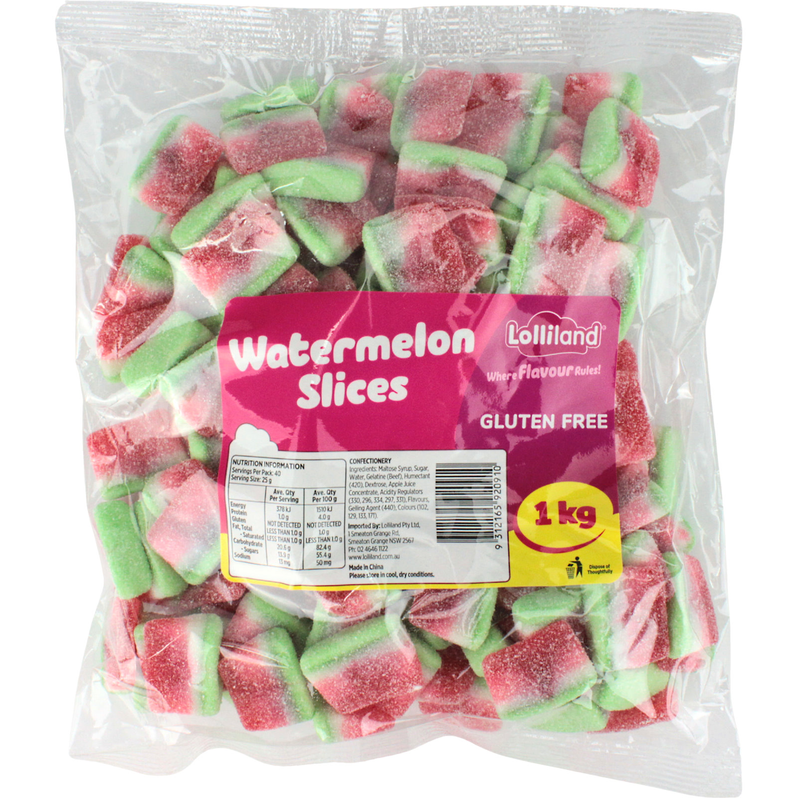 Watermelon Slice Lollies (1kg Bag)