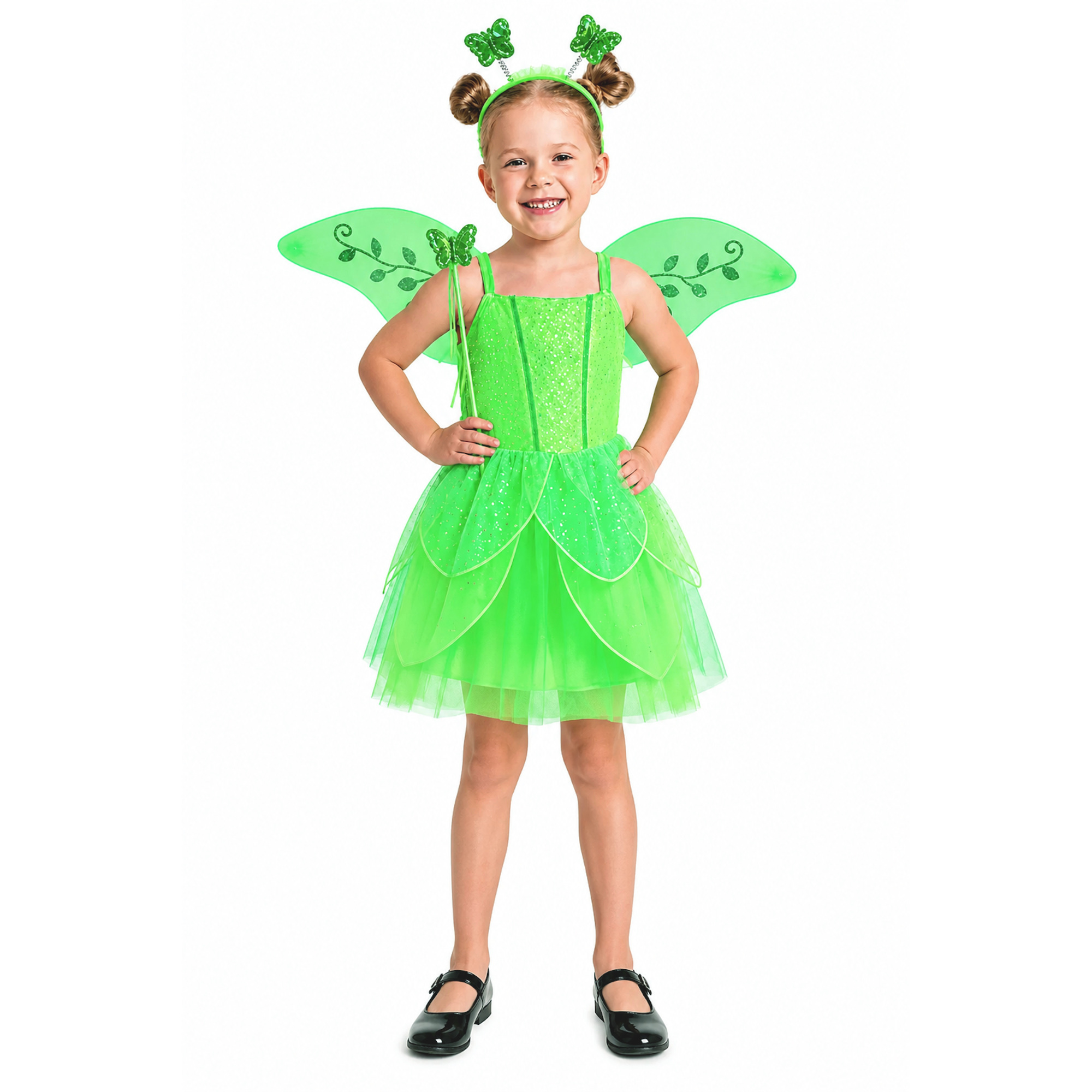 Girls Green Garden Fairy Costume 8-10 Years