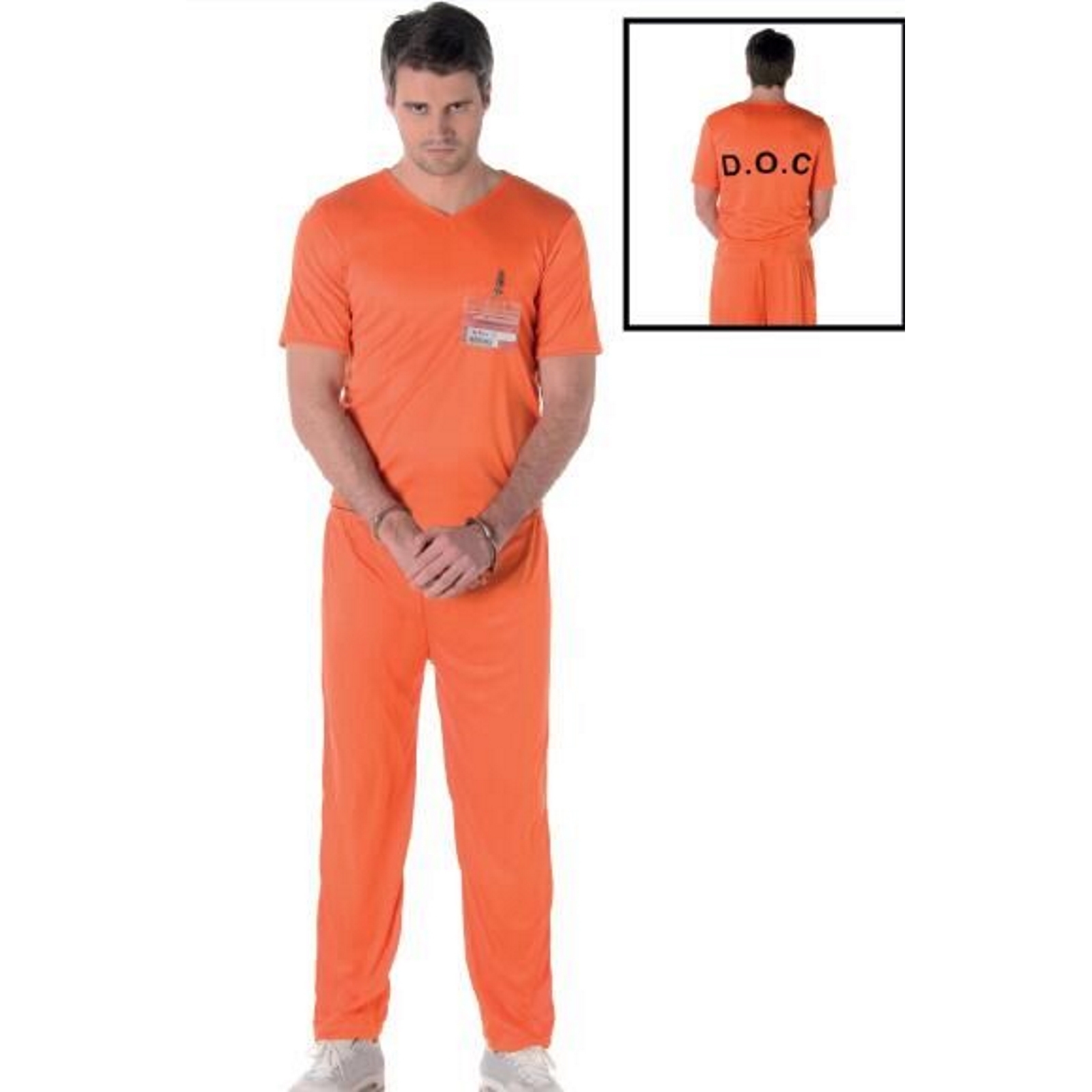 Orange Prisoner Mens Costume Medium