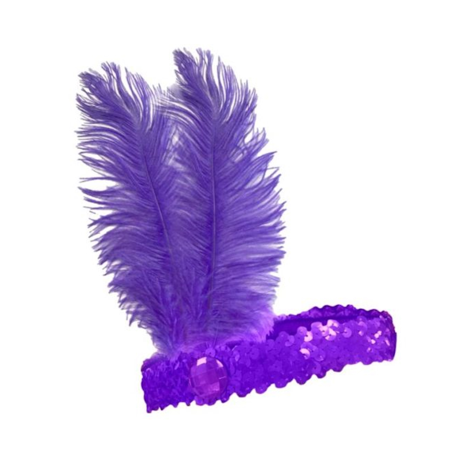 1920's Flapper Headband Adult Costume Accessory Purple