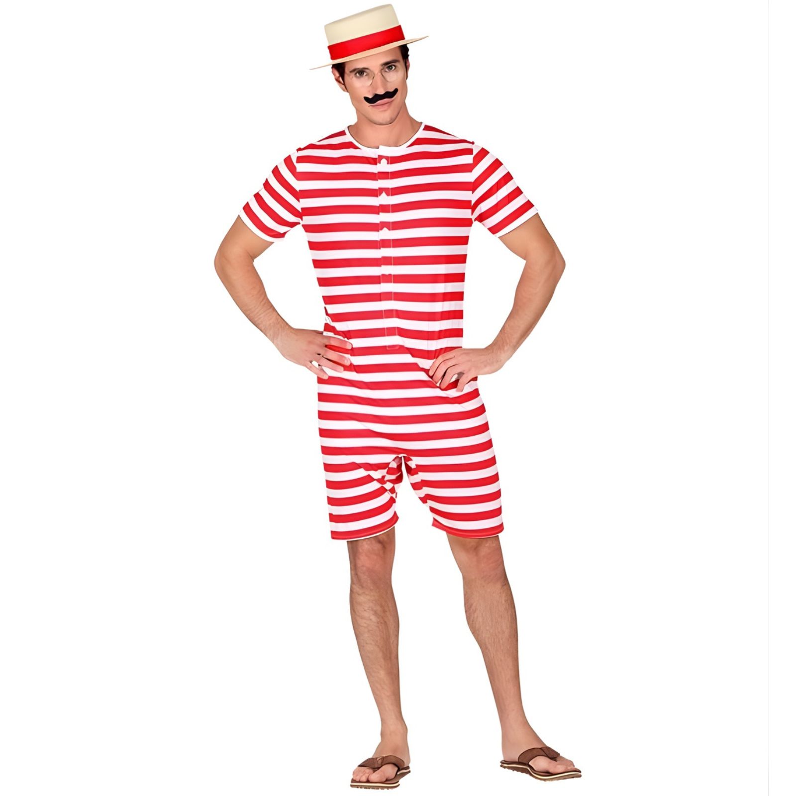 Retro Bathing Suit Men's Costume Large