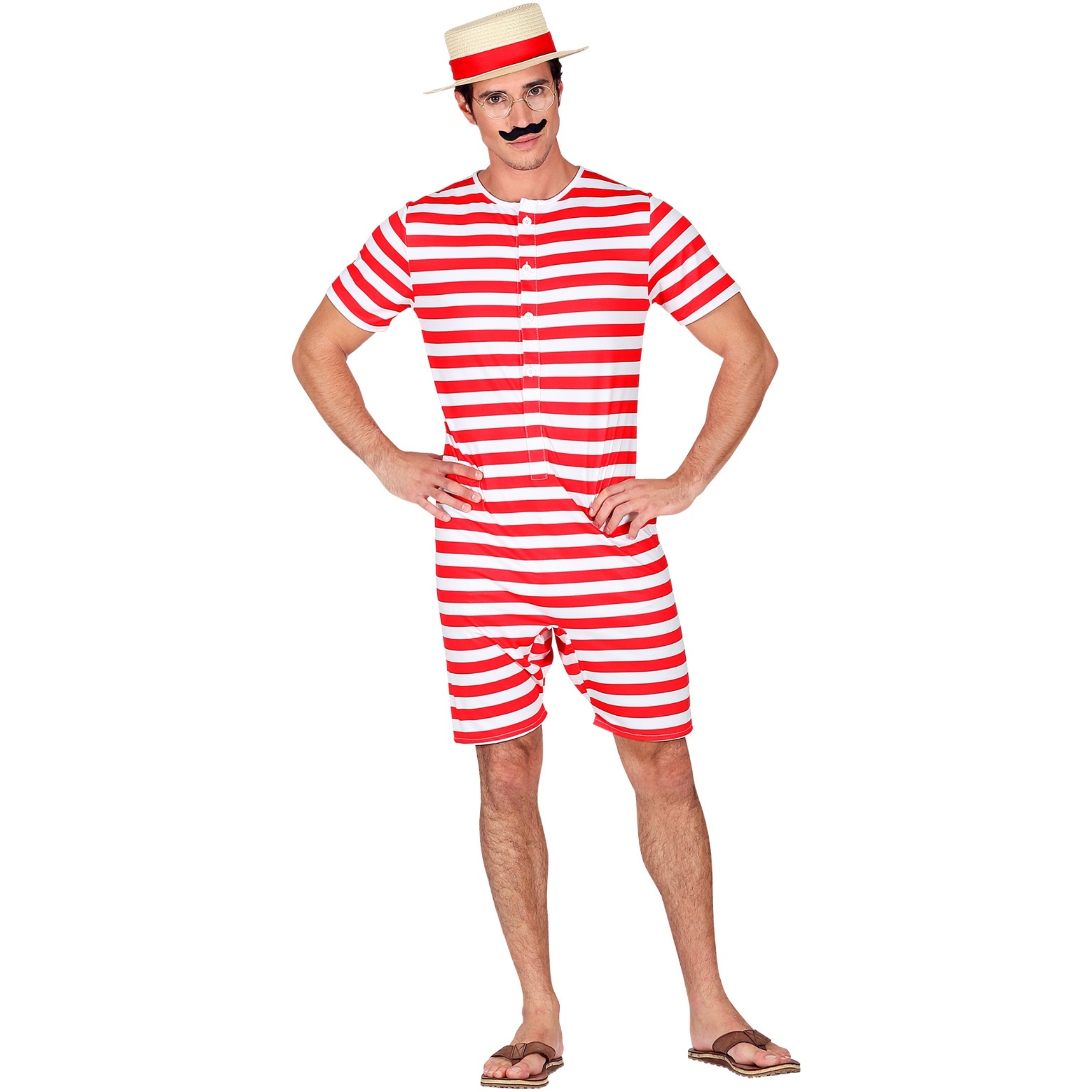 Retro Bathing Suit Men's Costume Large