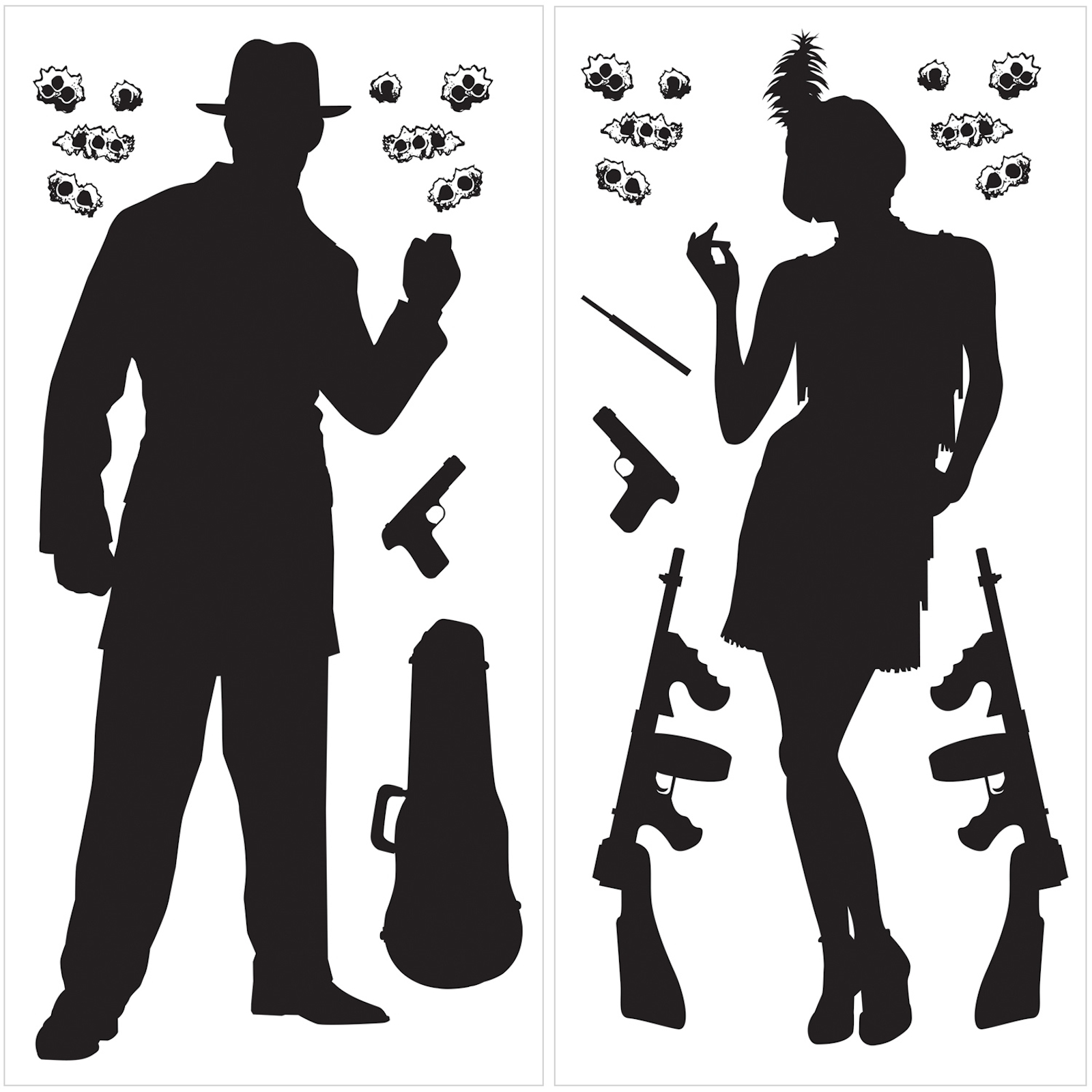 Gangster Scene Setter Wall Decorations