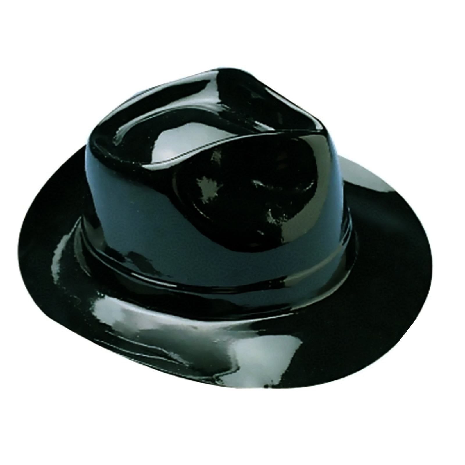 Black Plastic Fedora Hats (Pack of 12)