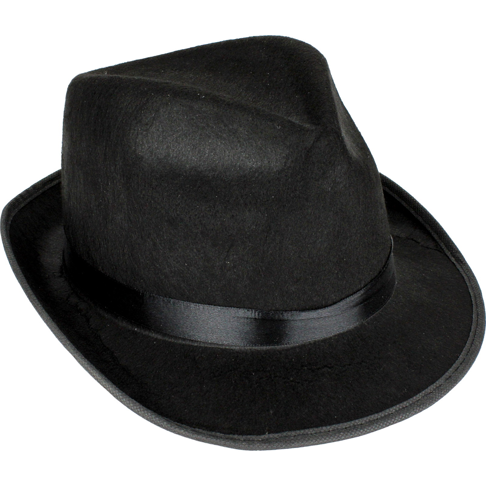 Black Gangster Fedora Hat Adult