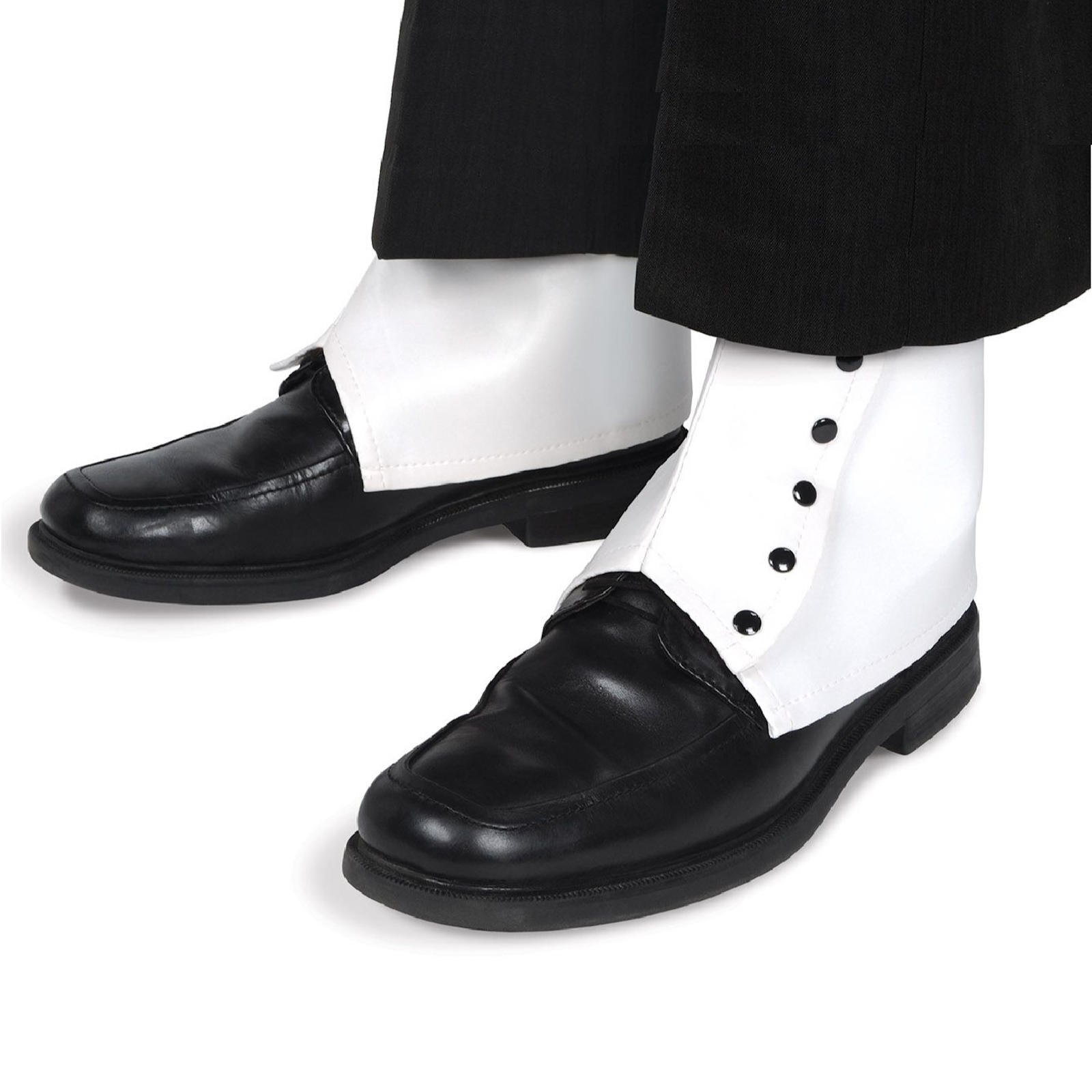 White 20's Gangster Shoe Spats