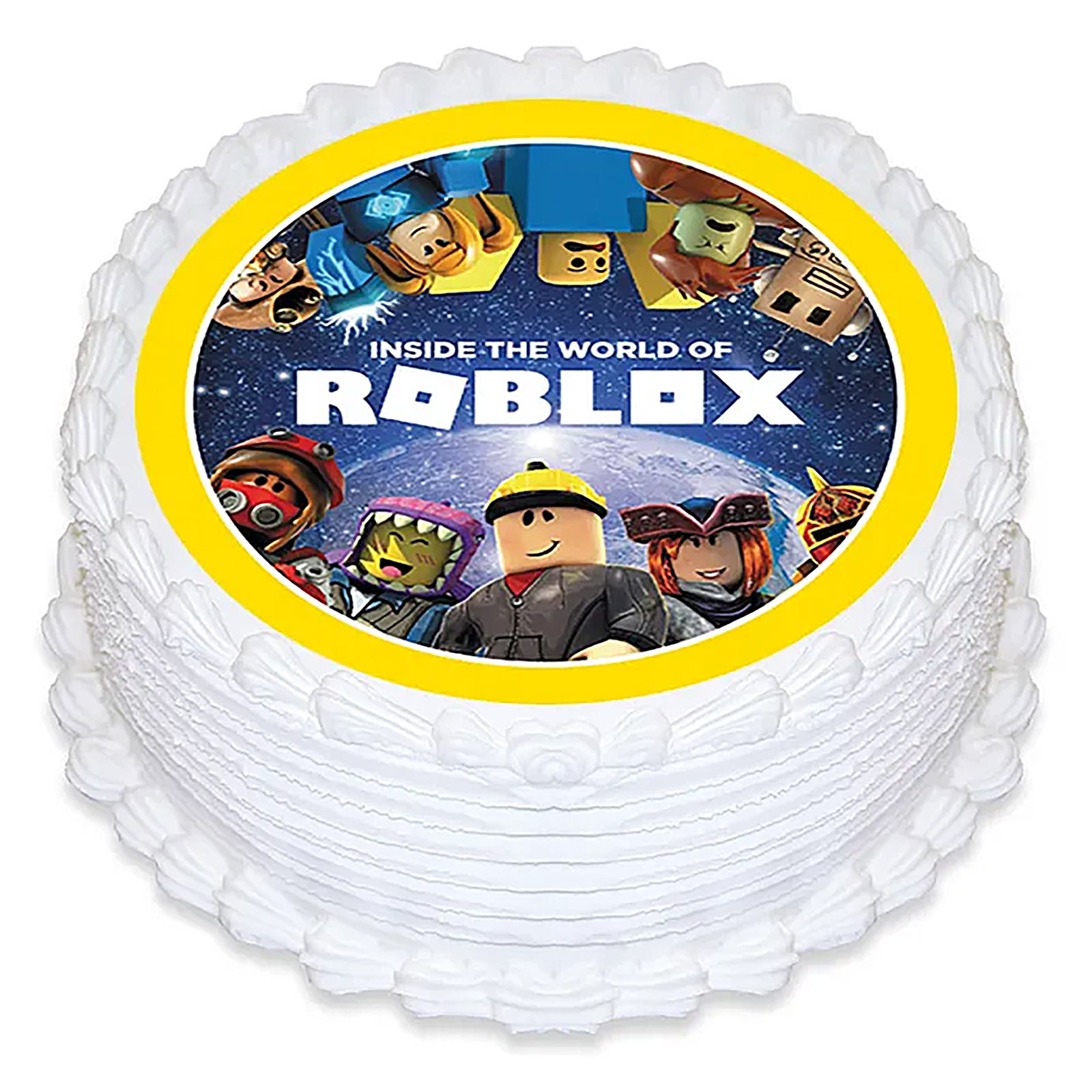 Roblox Round Edible Icing Cake Decoration
