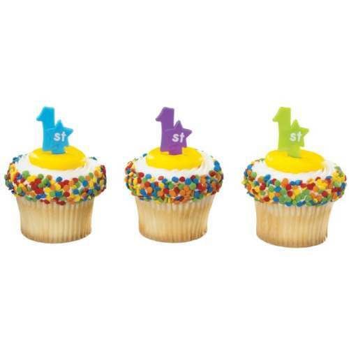 First Birthday Cupcake Picks (Pack of 12)