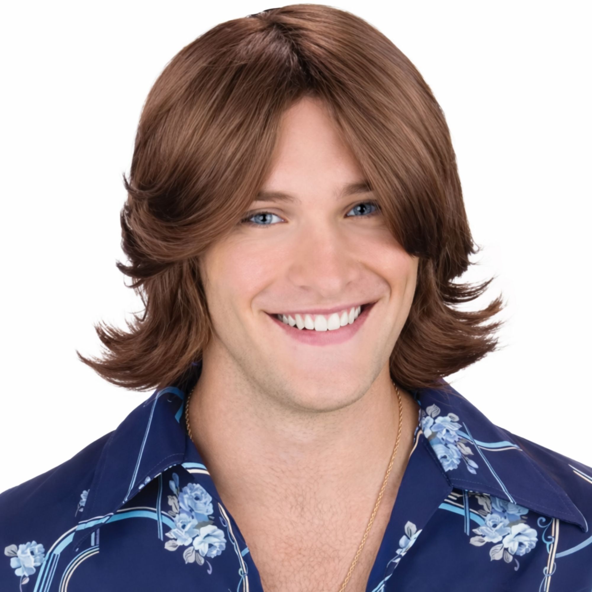 Adult 70's Ladies Man Brown Wig