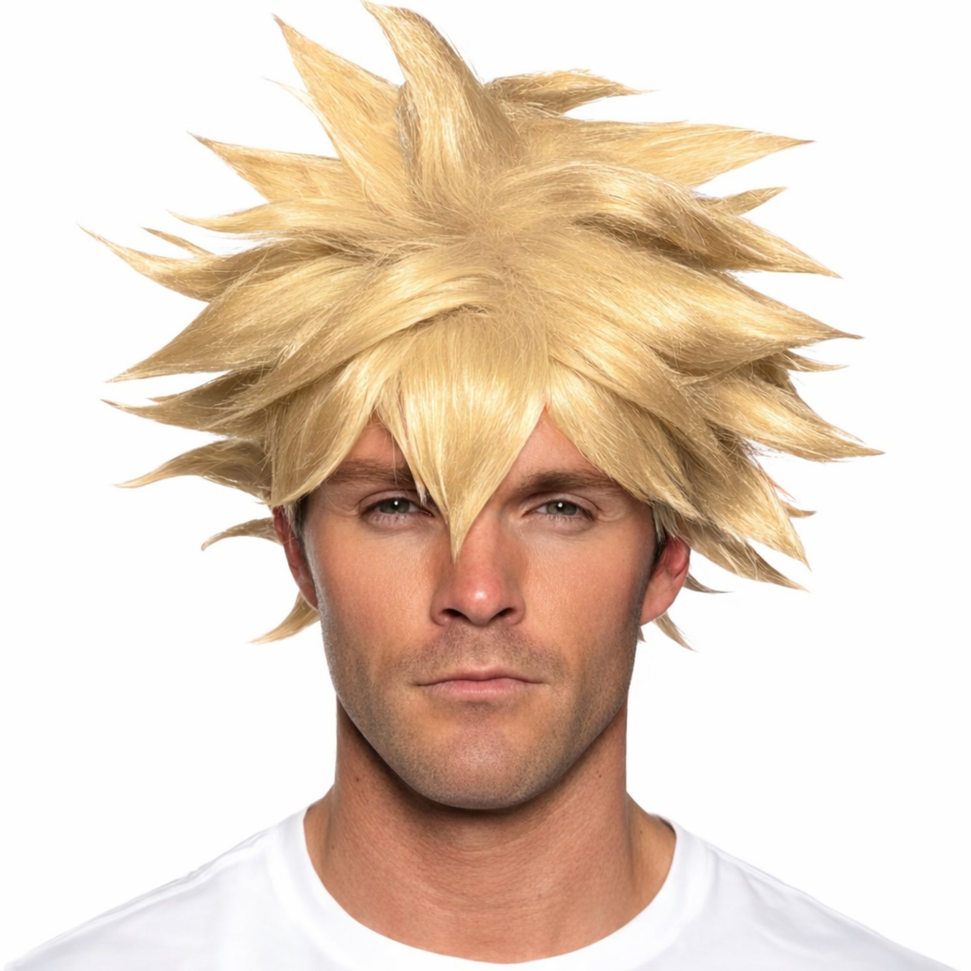 Adult Blonde Spiky Anime Wig