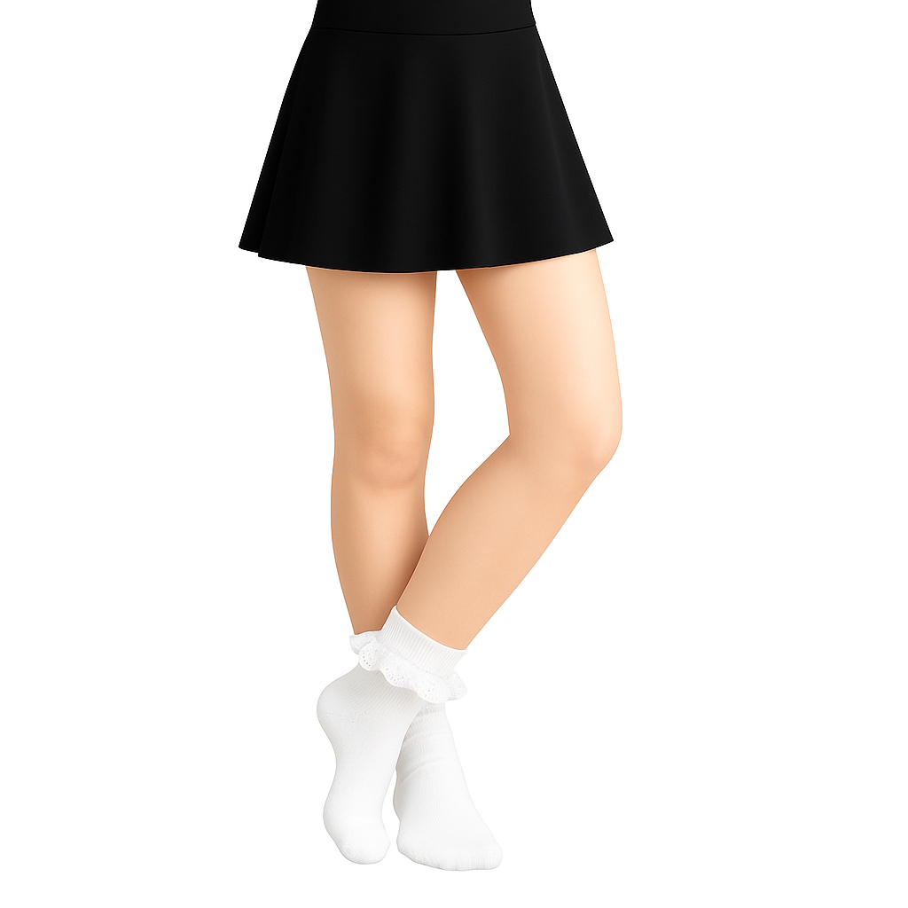 White Lace Frill Socks (1 Pair)