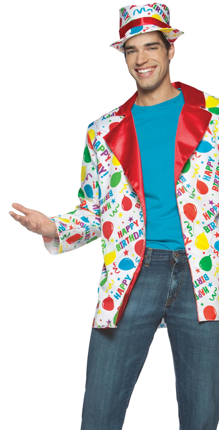 Birthday Jacket and Hat Adult Costume Kit