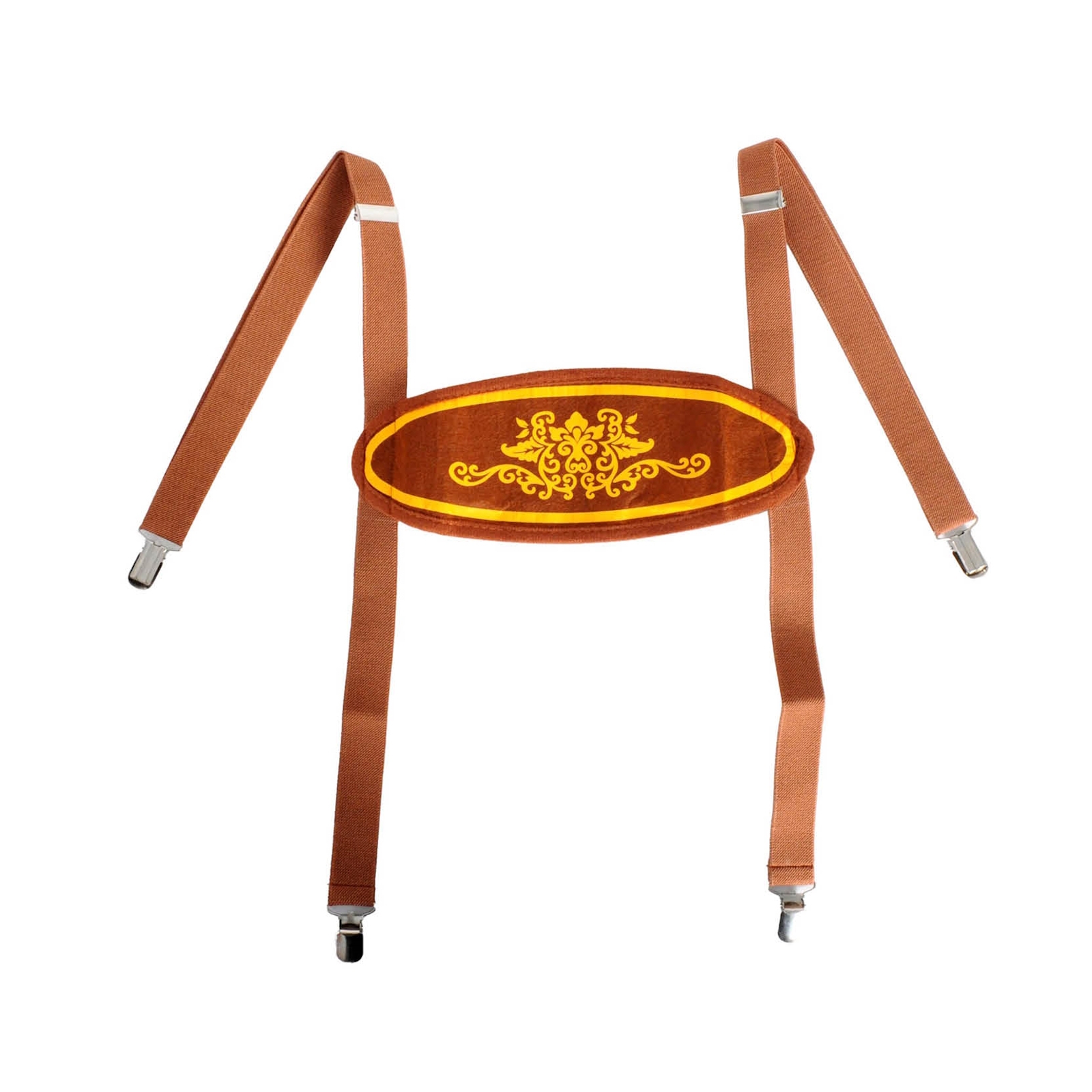 Brown Lederhosen Suspenders