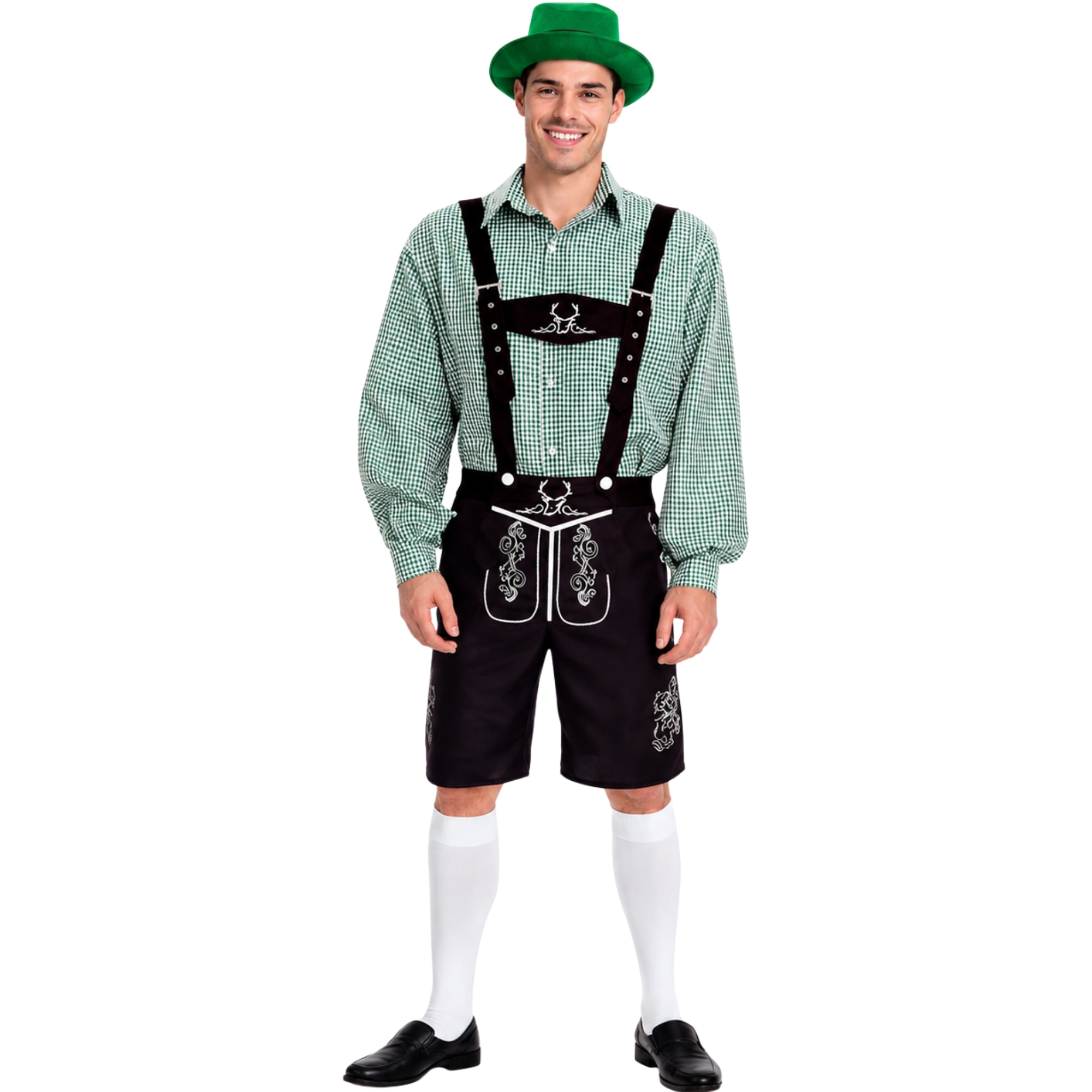 Green Checkered Beer Man Costume 