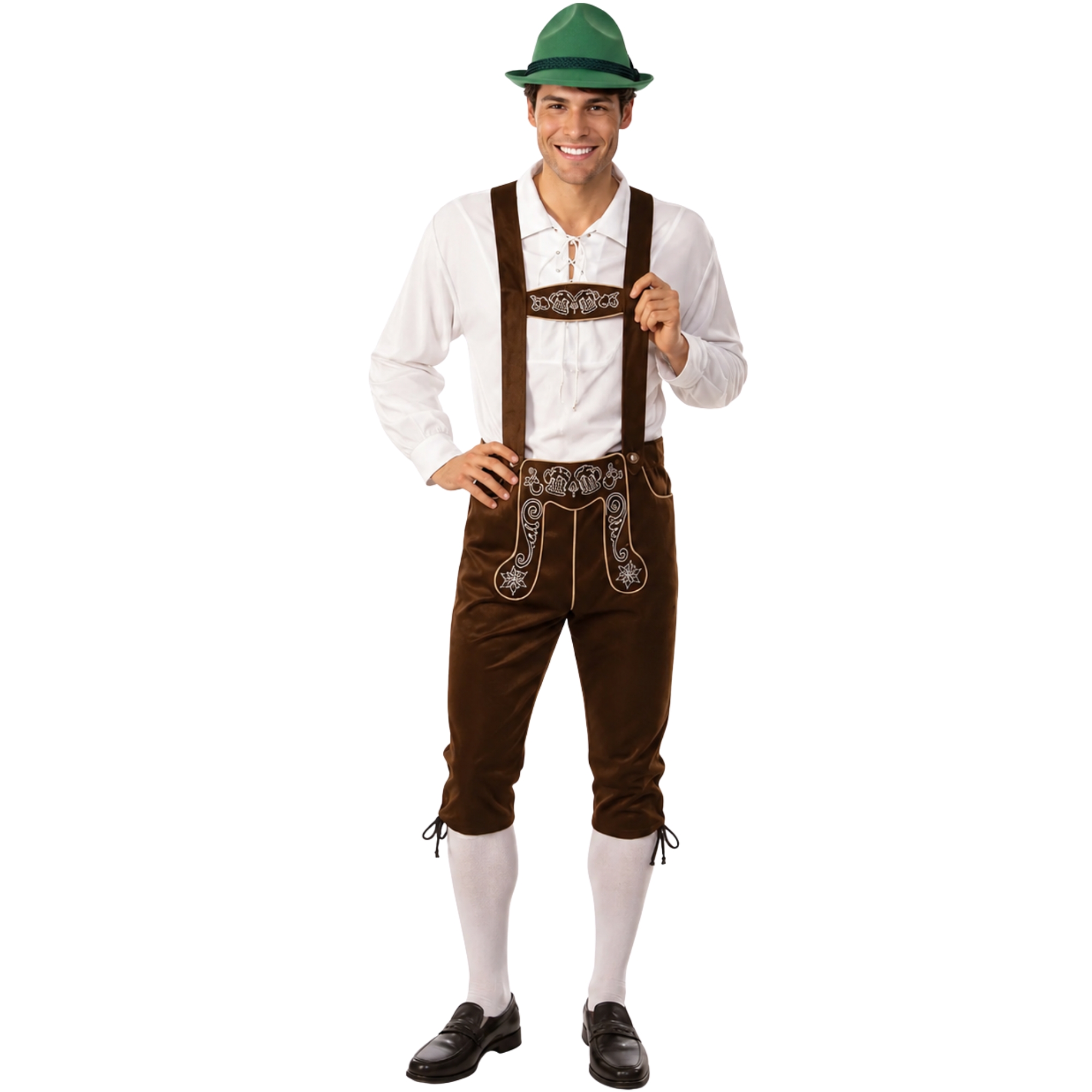 Brown Lederhosen Men's Costume