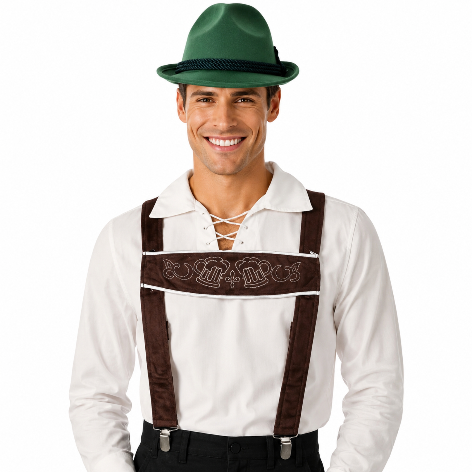 Lederhosen Suspenders Dark Brown