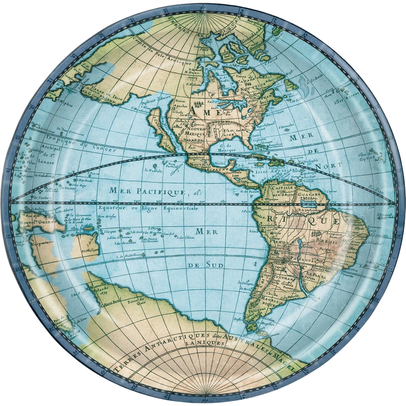 Bon Voyage Large Paper Plates (Pack of 8)