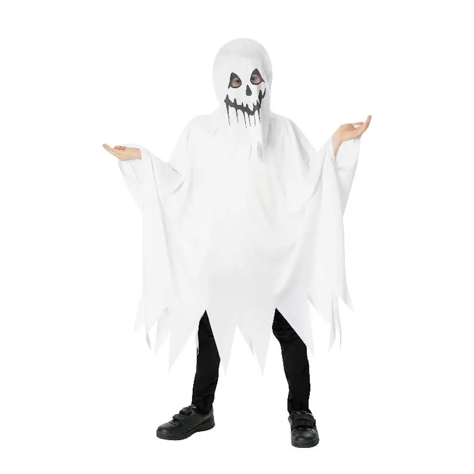 Ghost Poncho With Hood Child Costume