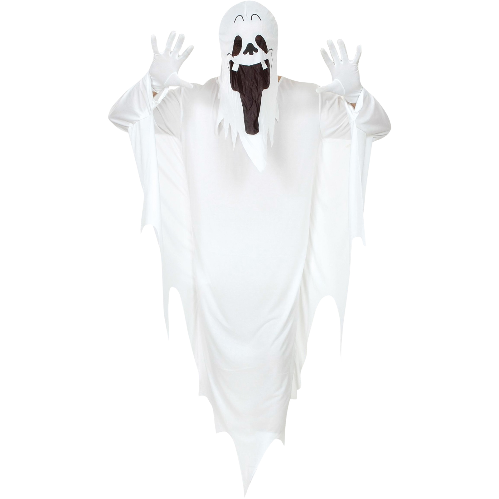 Kids Ghost Poncho With Hooded Mask Costume Large 8-10 Years