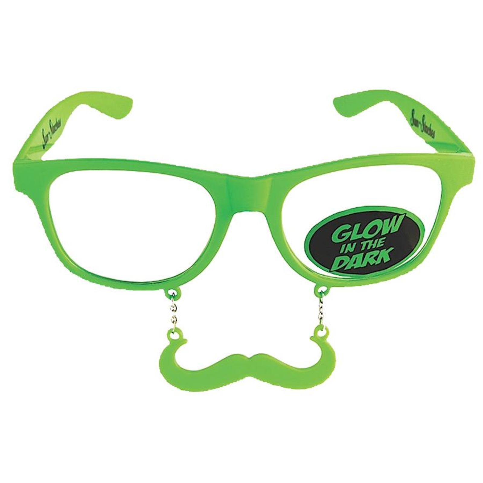Sunstache Green Glow Stache Adult Glasses