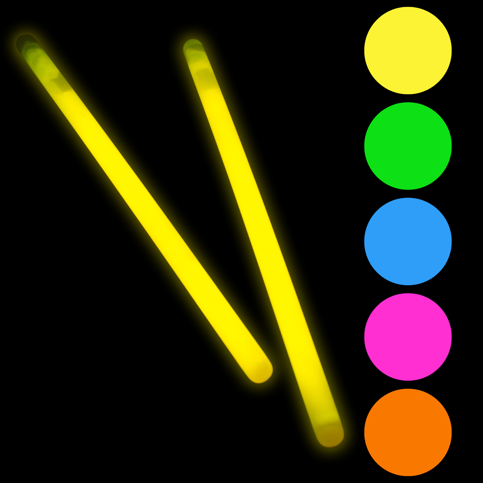 Pack of 2 Jumbo Glow Sticks 20cm (1 Colour Only)