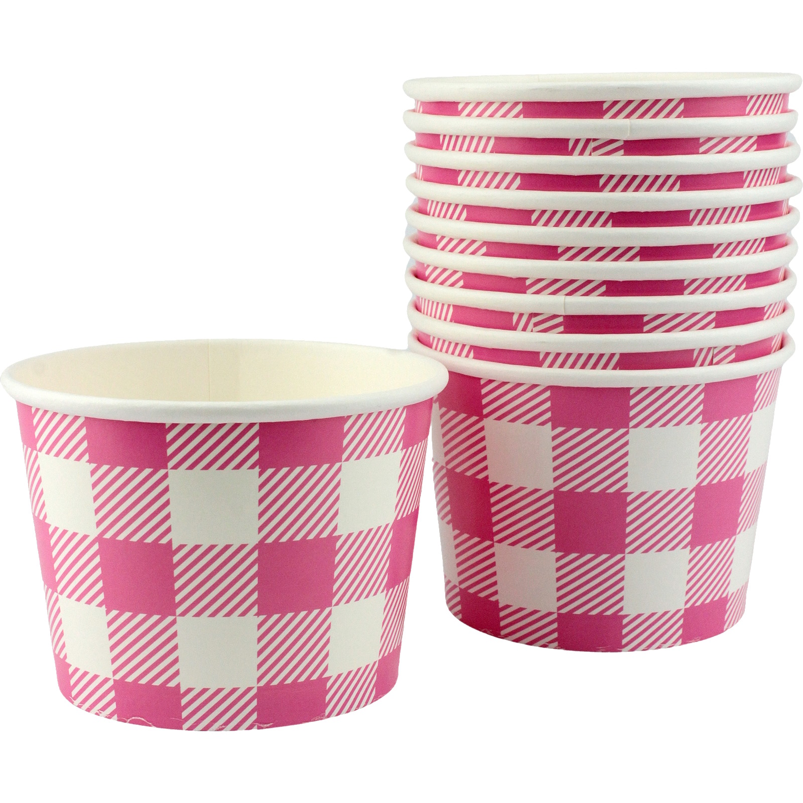 Pink Gingham Paper Treat Cups (Pack of 10)