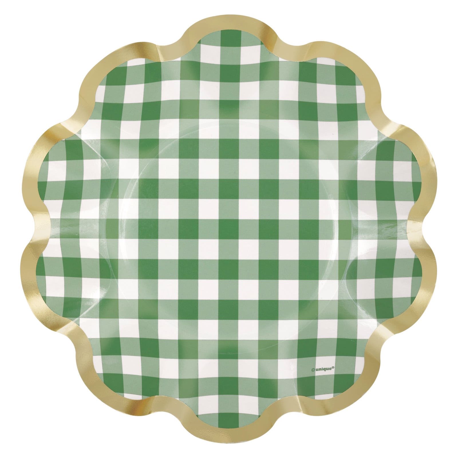 Garden Party Gingham Paper Plates (Pack of 8)