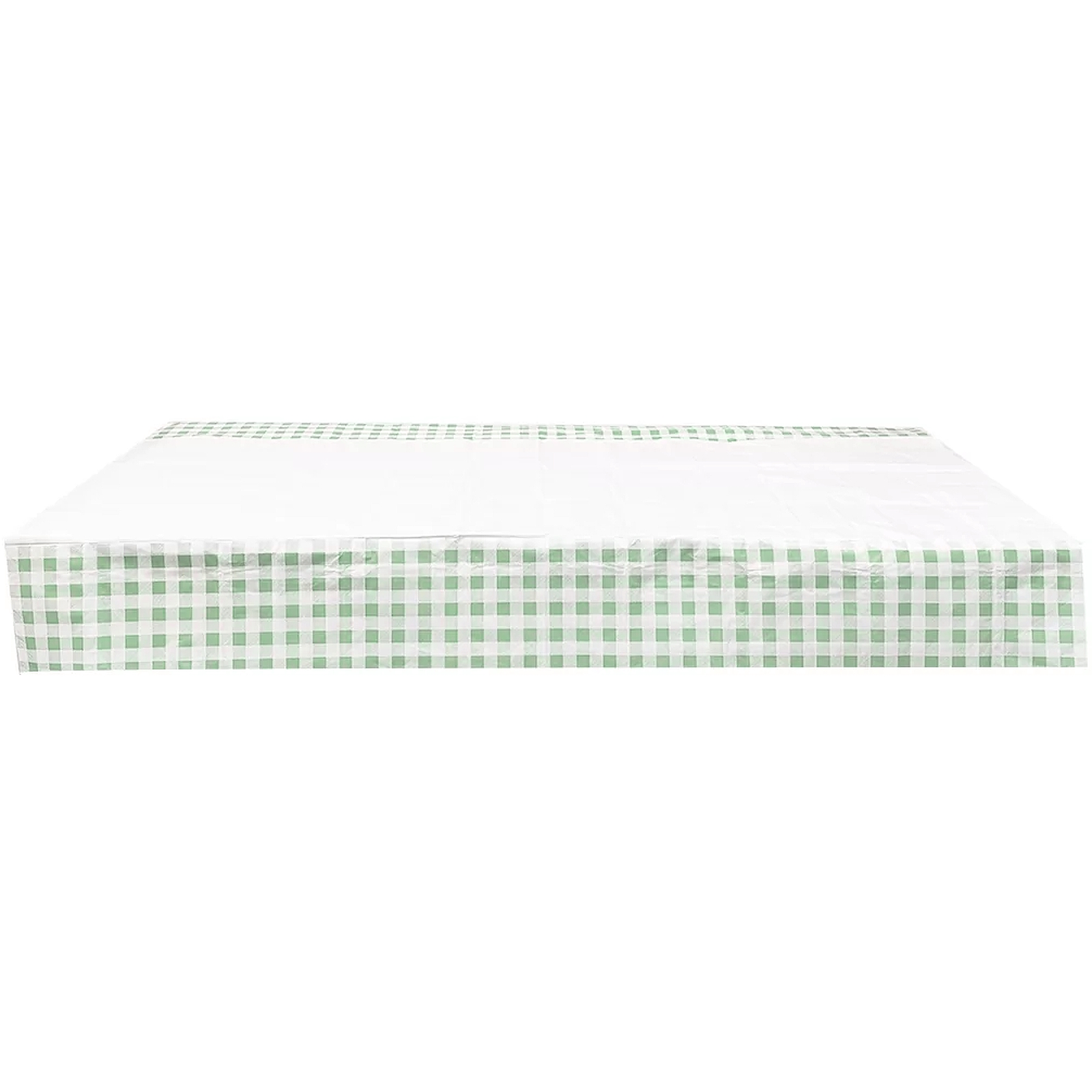 Green Gingham Paper Table Cover