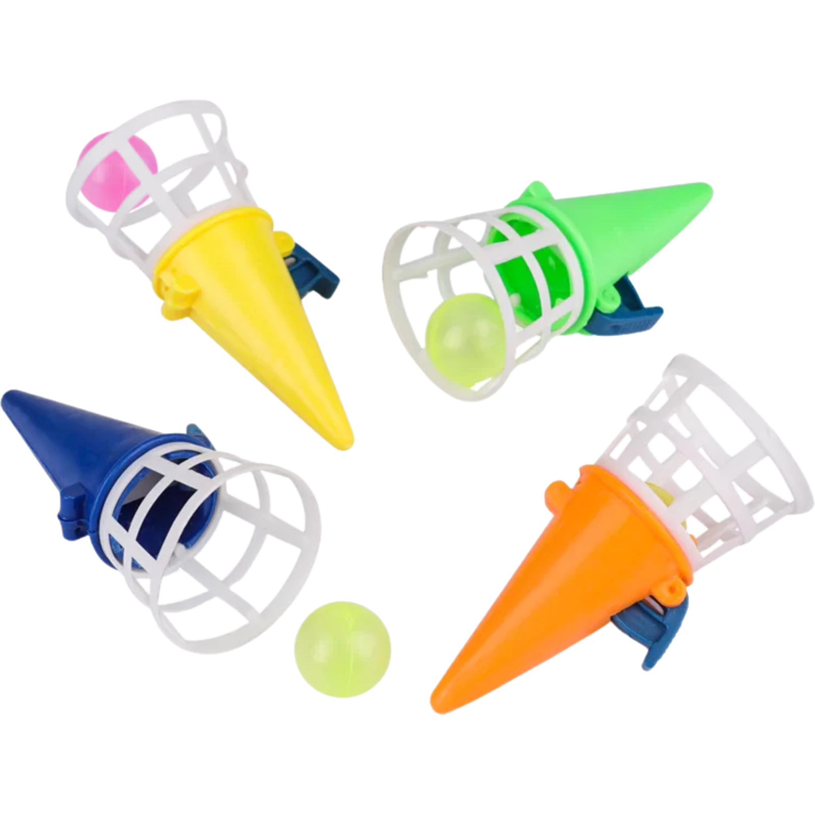Pack of 4 Mini Click & Catch Toys 7cm  