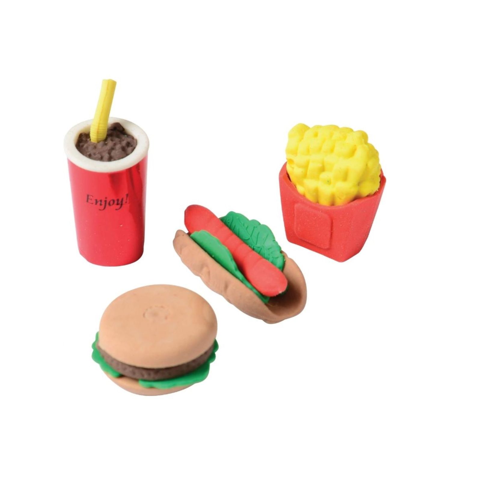 Junk Food 3D Erasers (Pack of 12)