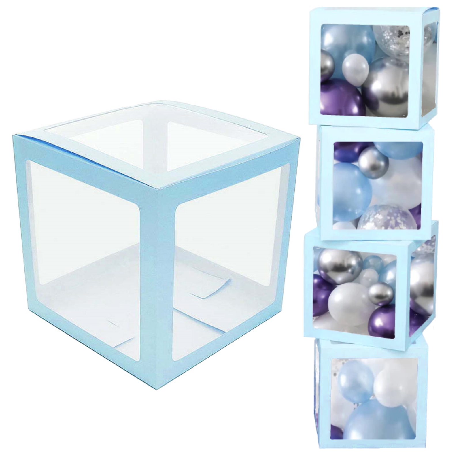 Light Blue Balloon Box (30cm)
