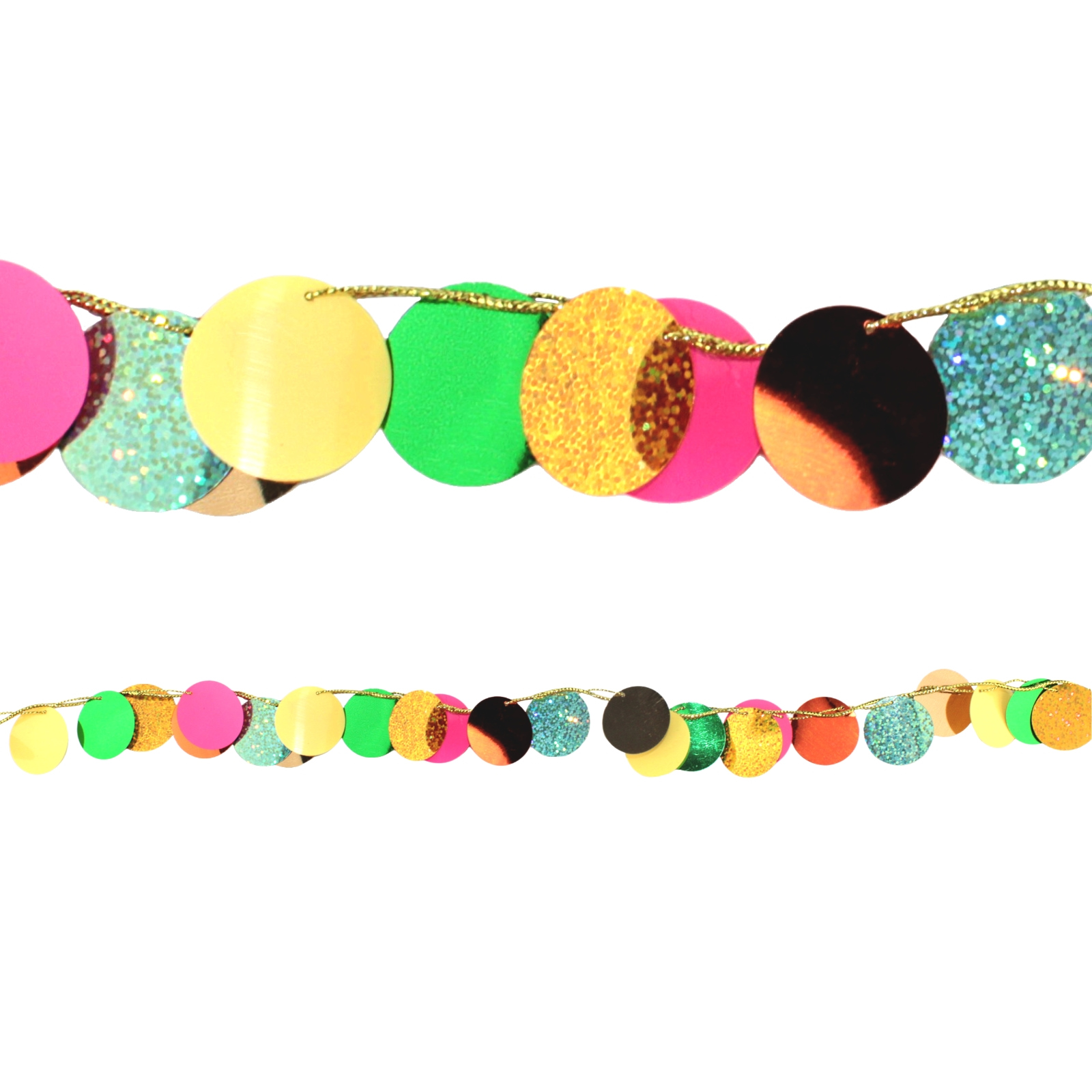 Tropical Summer Prismatic Circle Garland Banner 2m