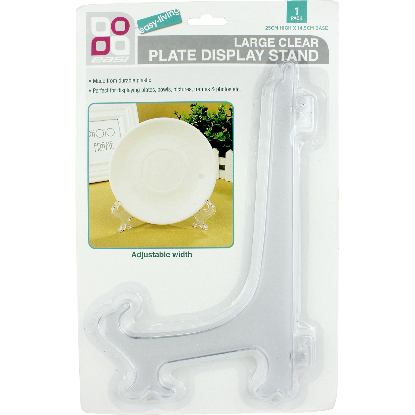 Clear 25cm Foldable Plastic Plate Stand