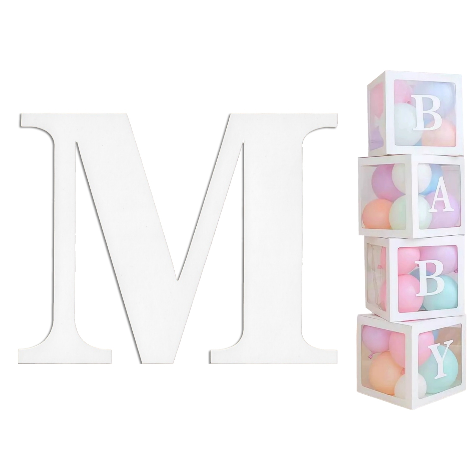 White Cardboard Letter M (Pack of 2)