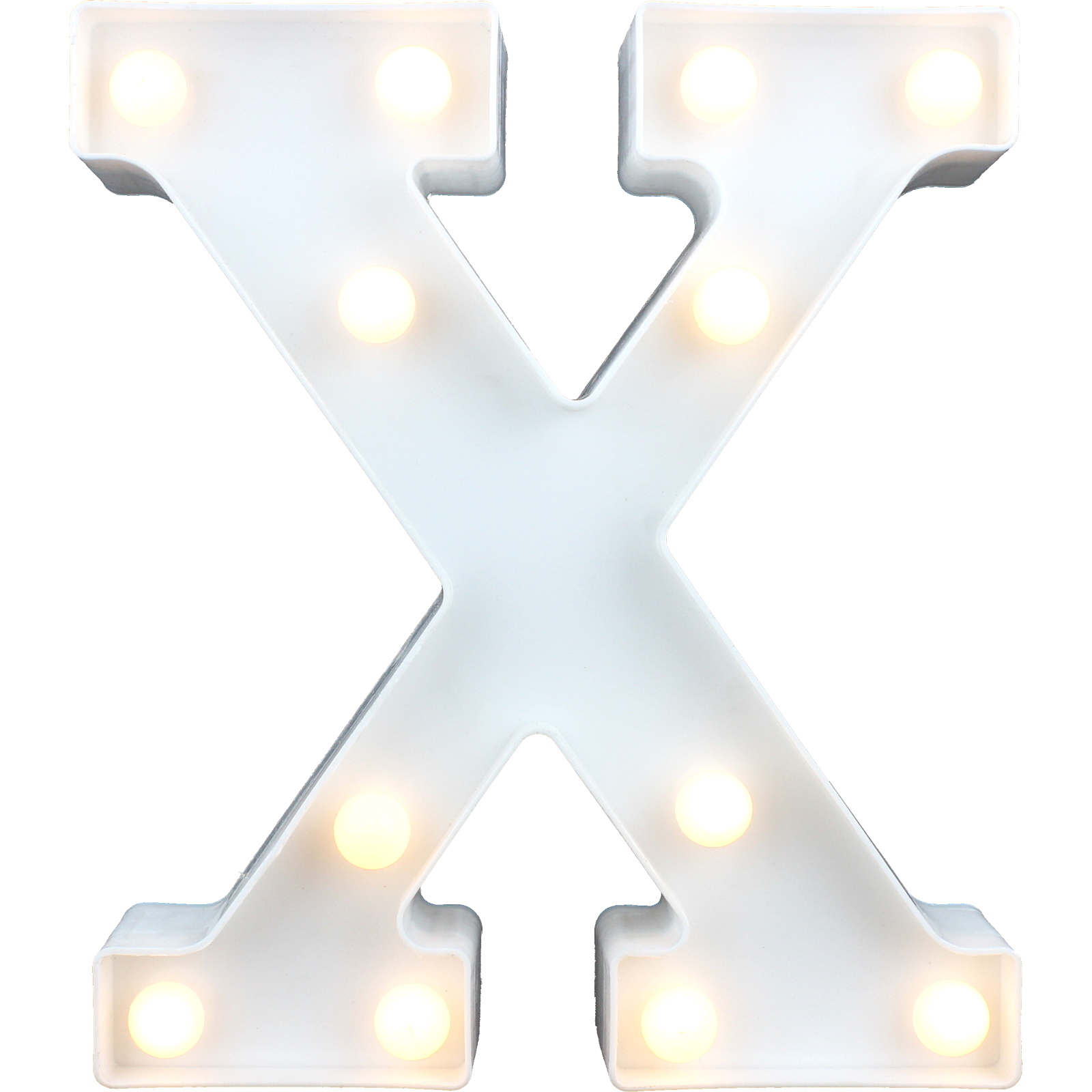LED  Light Up Letter X White
