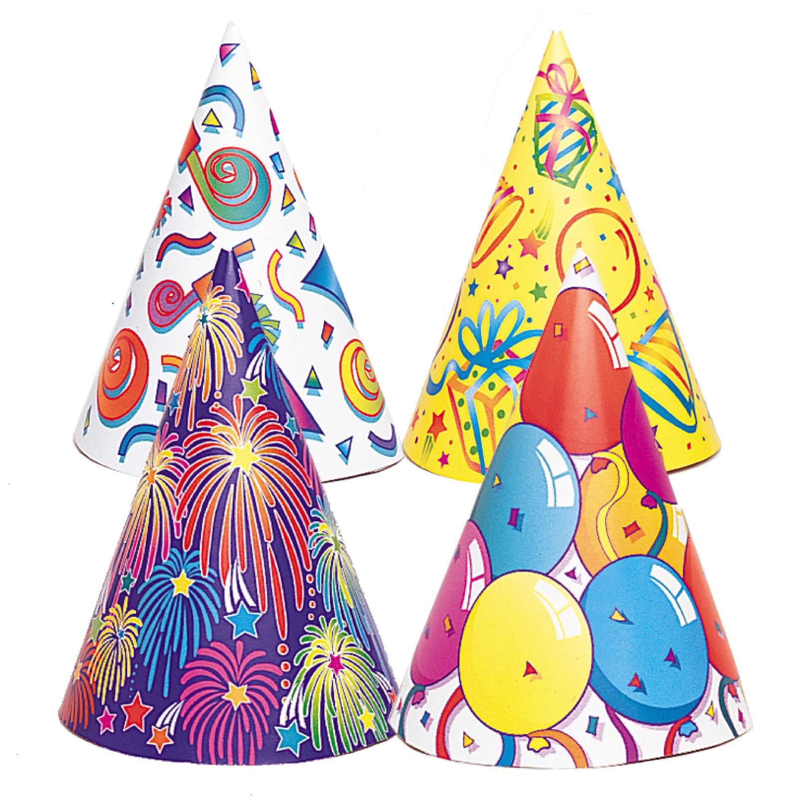 Assorted Party Hats (Pack of 8)