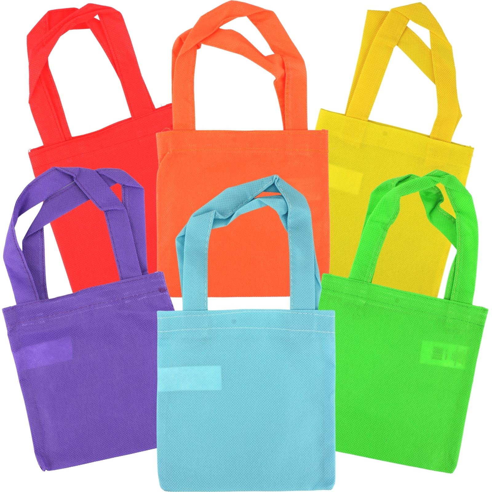 Bright Mini Tote Bags (Pack of 12)