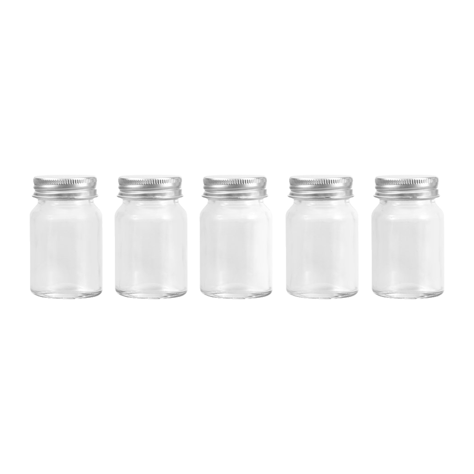 Capri Screw Top Air Tight Glass Preserving Jars 50ml (Pack of 5)