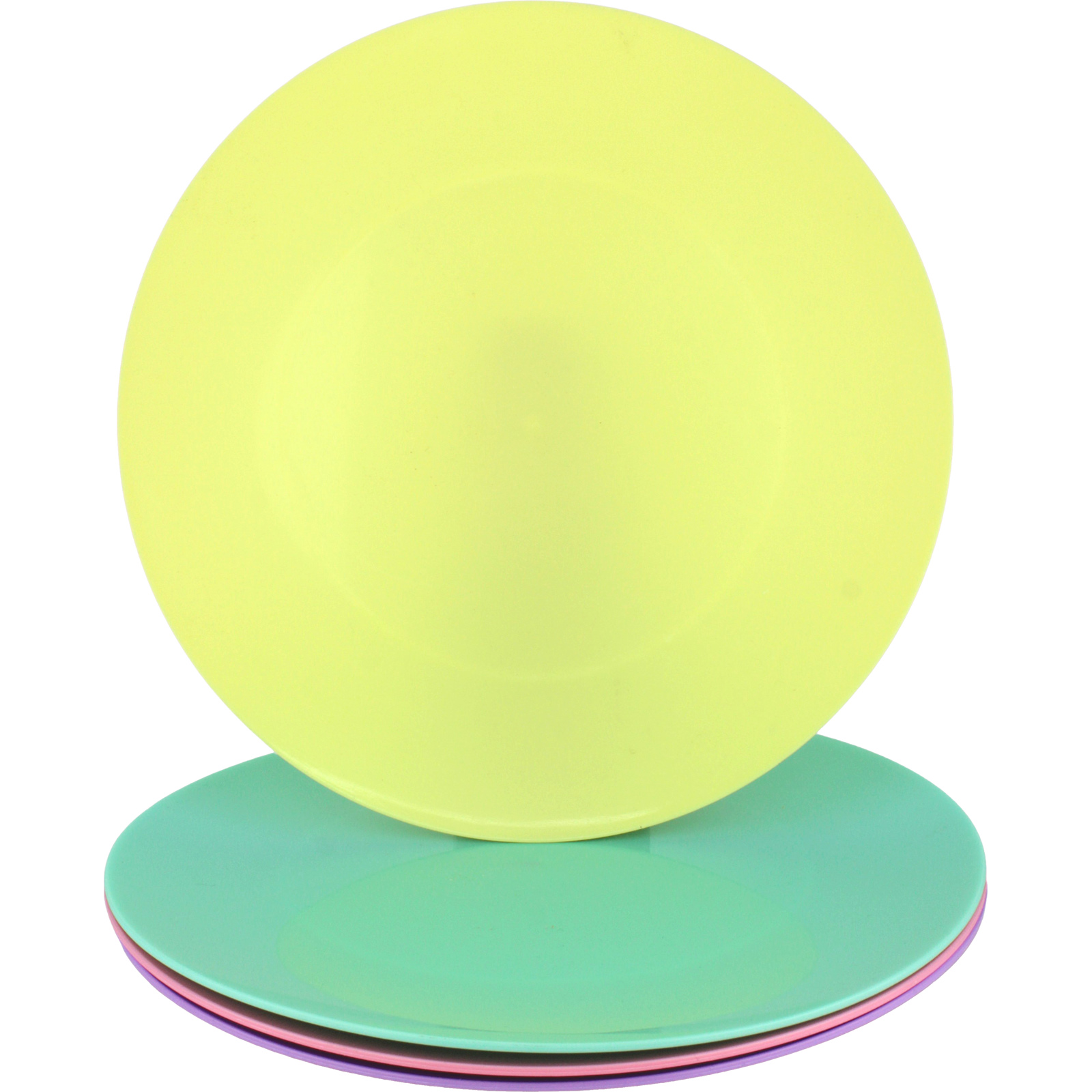 Summer Sorbet Reusable Plastic Dinner Plates Pack of 4