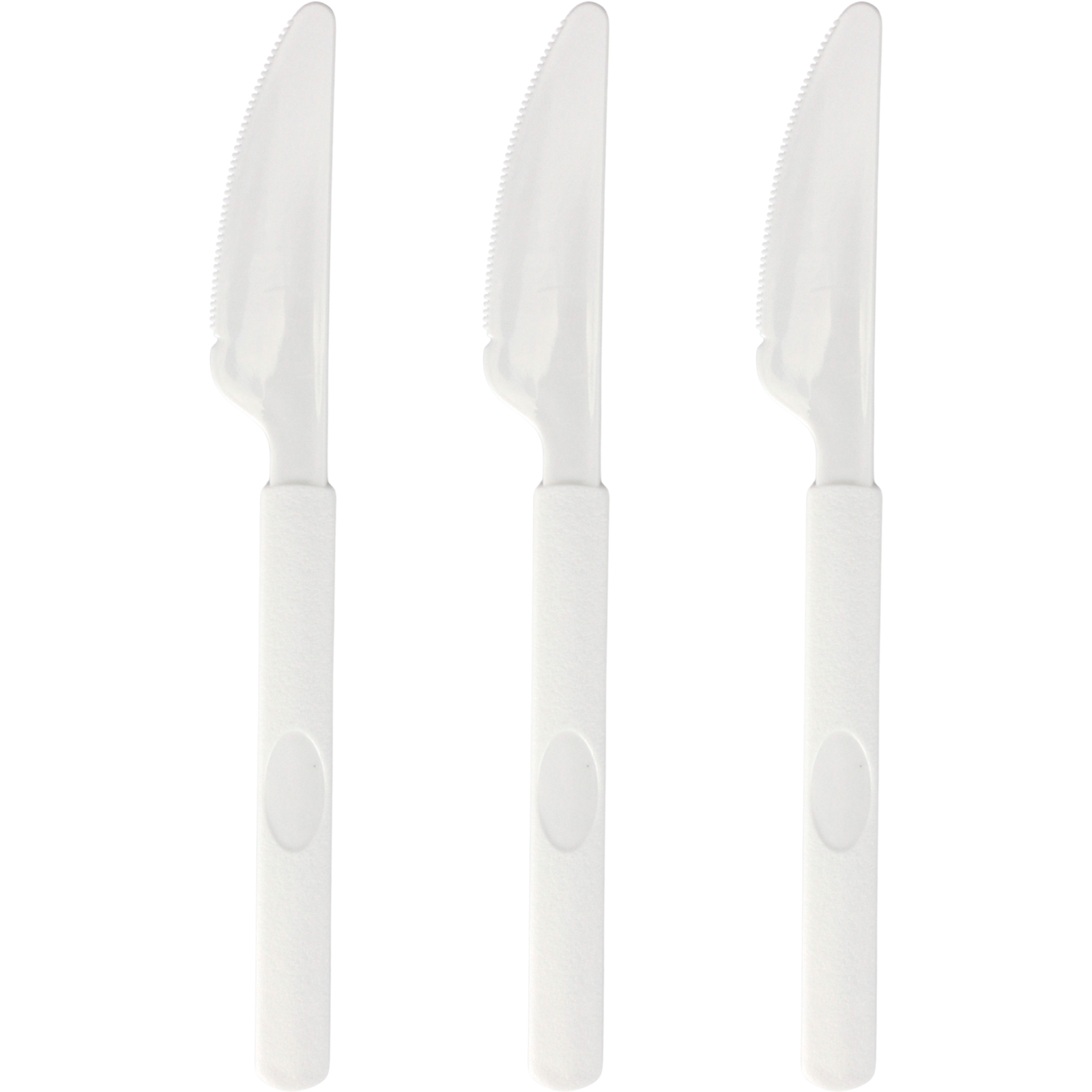White Reusable Premium Plastic Knives (Pack of 48) 