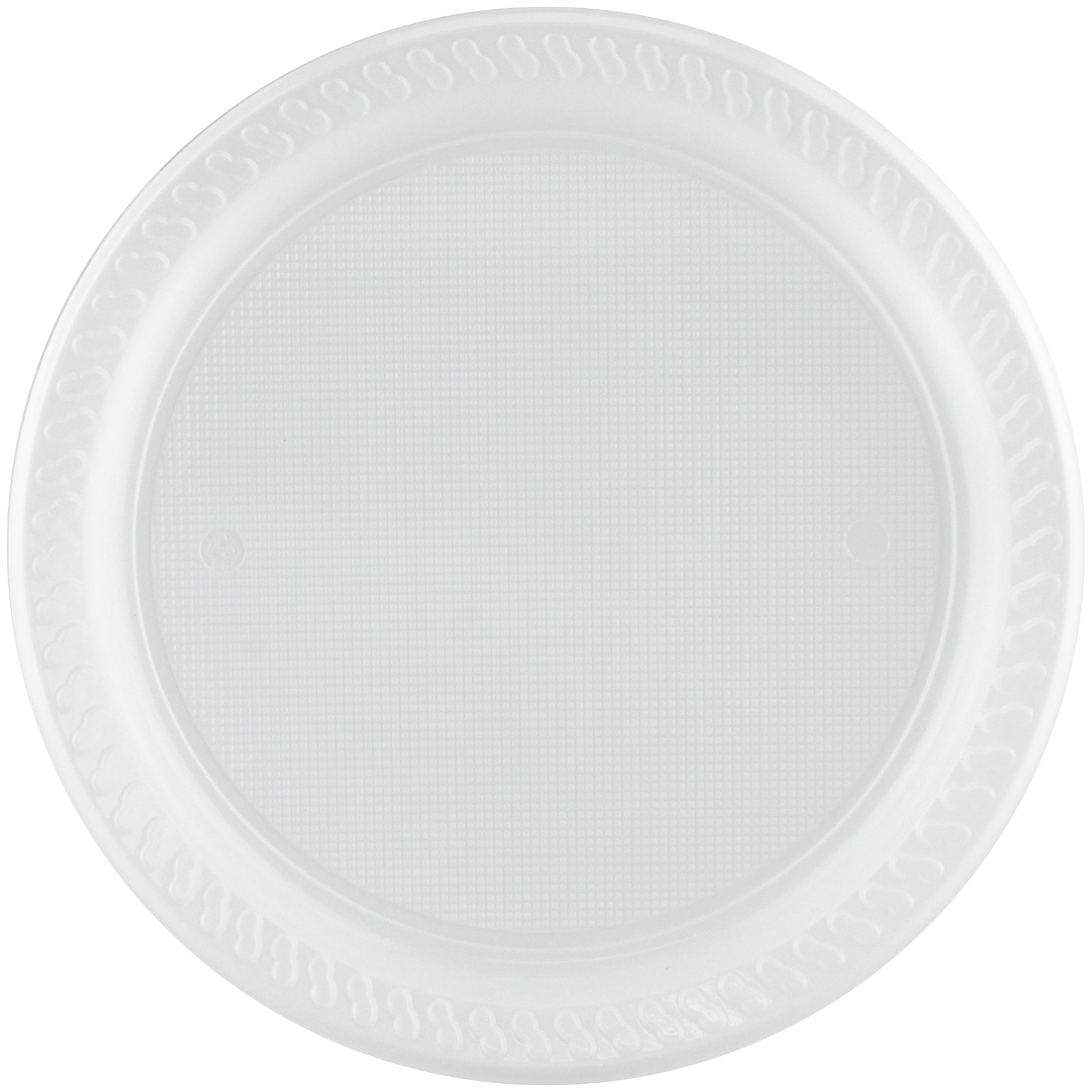Everyday Living Reusable White Plastic Large Plates (Pack of 25) 
