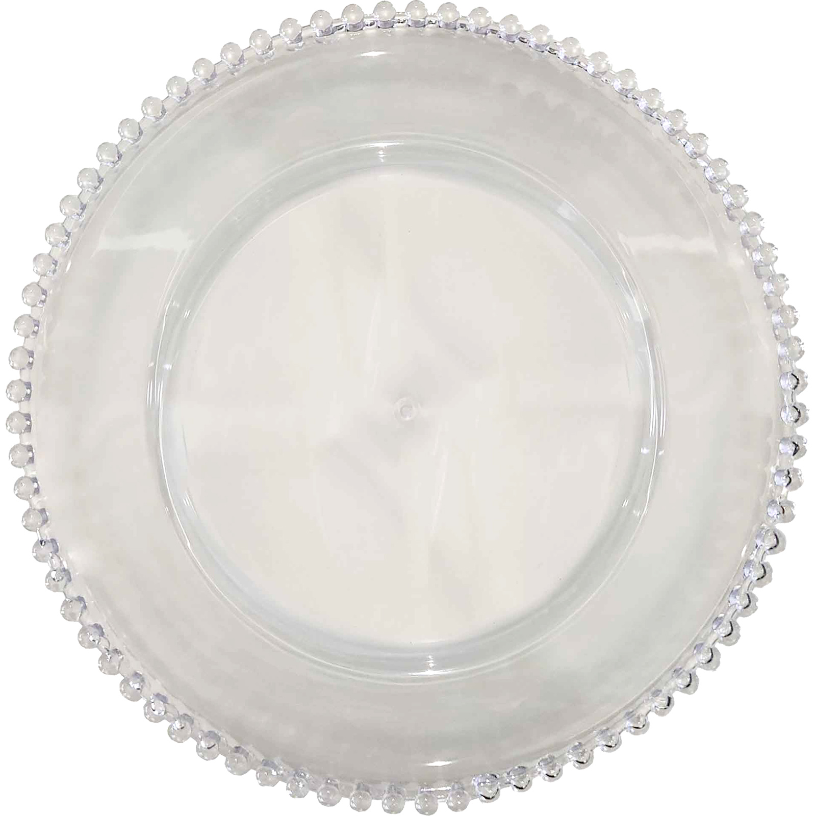 Clear Plastic Beaded Charger Plate