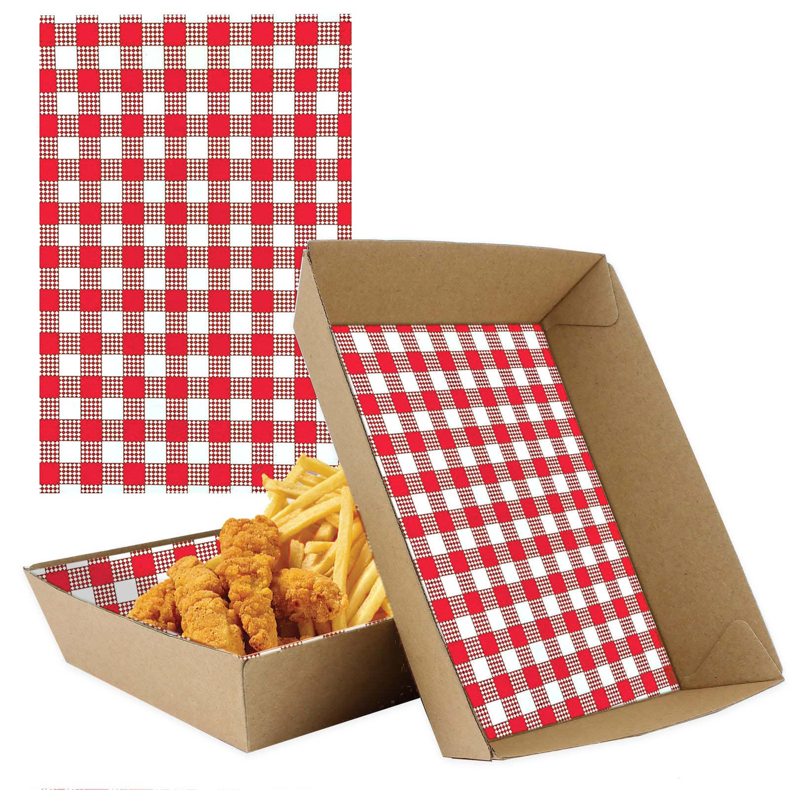 Red Gingham Printed Grease Proof Paper (200 Sheets)